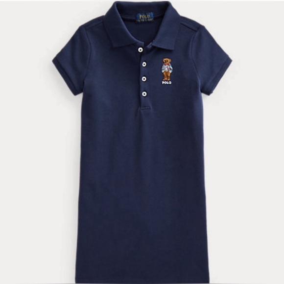 Ralph Lauren Other - Ralph Lauren Polo Girls Bear Stretch Mesh Polo Dress